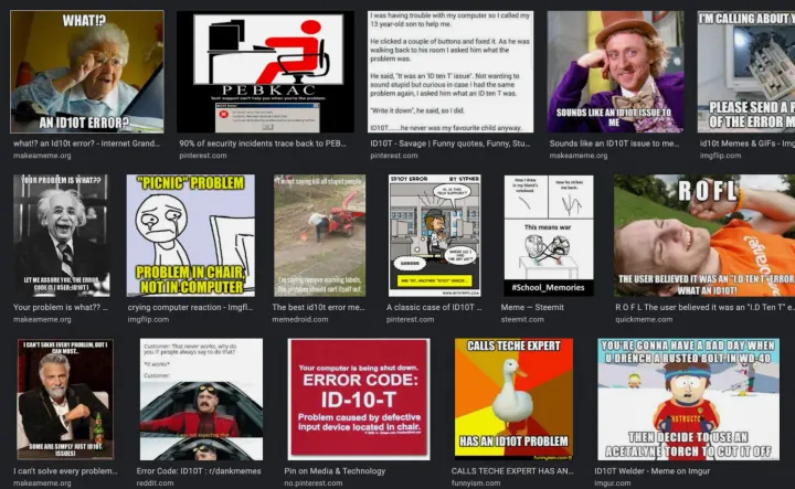 User errors: they are not just idiots